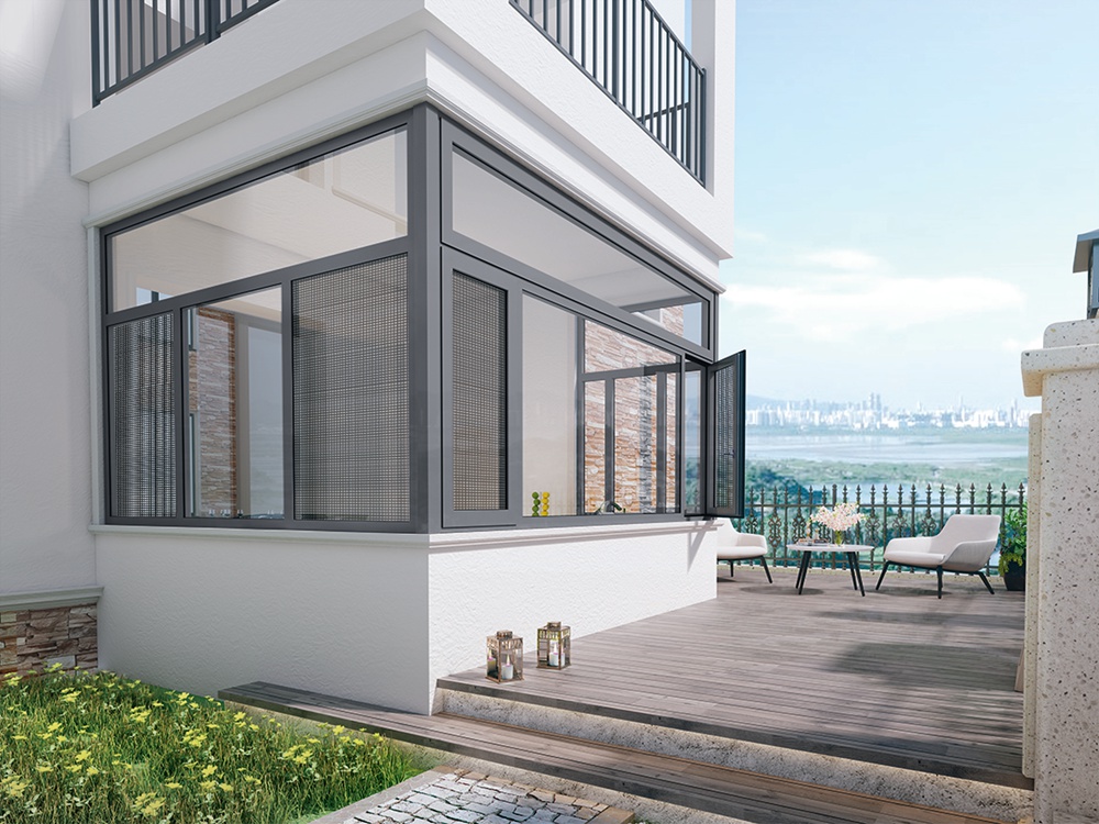 100k断桥平开窗纱一体系列